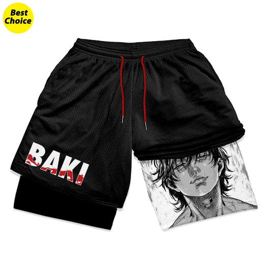 Baki Hanma 2-in-1 Compression Shorts